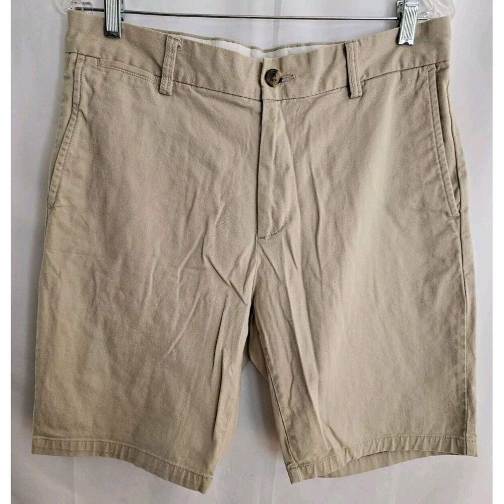 Old Navy Shorts Men's Beige Flat Front Ultimate Slim Built in Flex Size 33